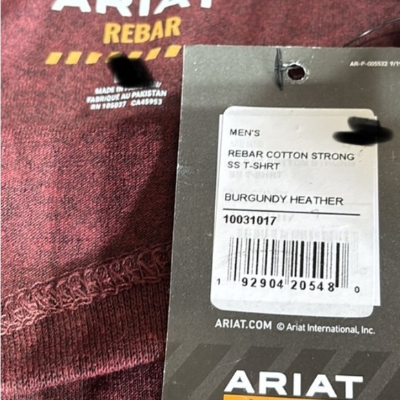 Ariat Rebar Cotton Strong Pre-shrunk,pocket, hidden pen slot,tagless, crew neck - Picture 7 of 8